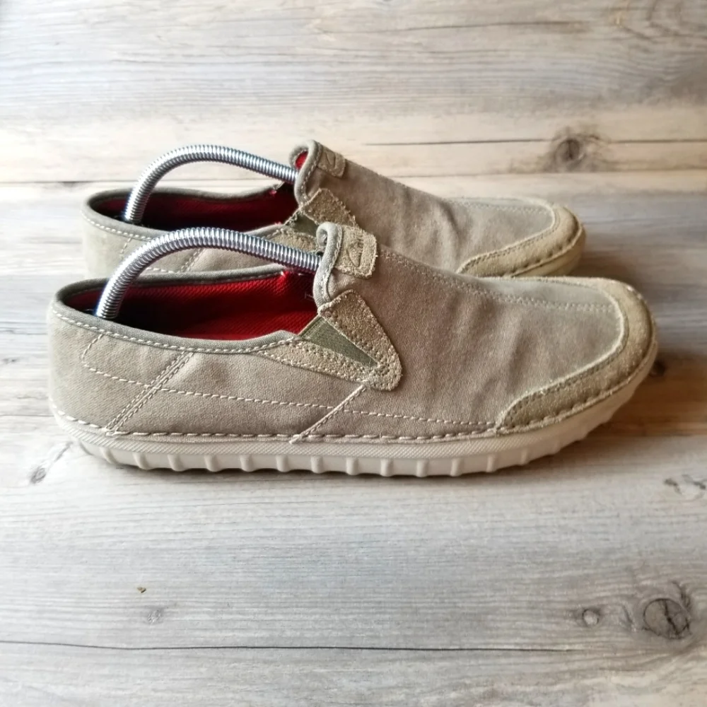 Clarks Collection Canvas Slip On Comfort Deck Boat Beach Loafer Shoes